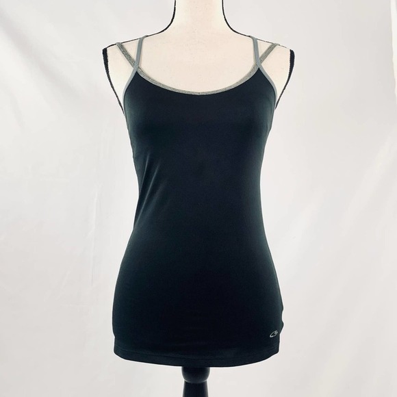 CHAMPION Fitted Athletic Tank Black Workout Running Gym Fitted - Picture 1 of 5